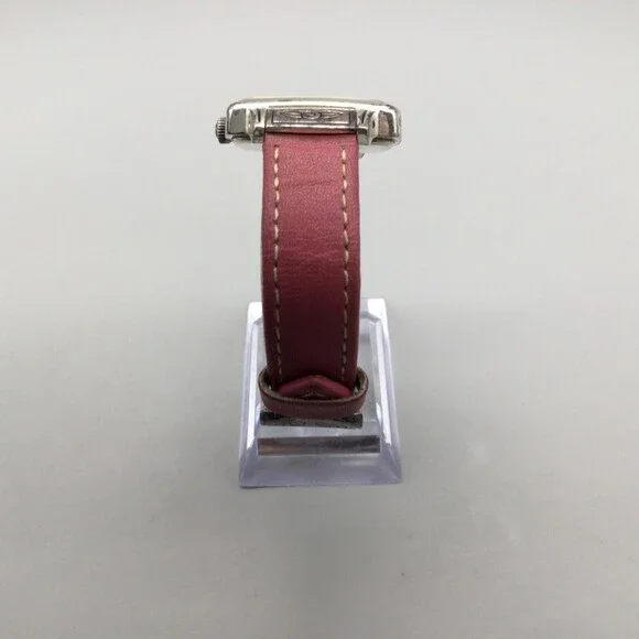 Brighton Orchard Watch Women 30mm Silver Tone Square Dial Leather New Battery - Picture 4 of 14